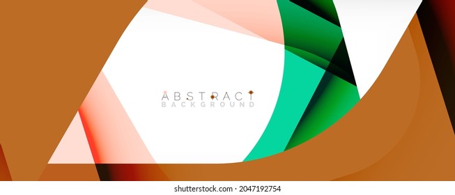 Geometric abstract background - multicolored abstract shapes on white. Vector Illustration For Wallpaper, Banner, Background, Landing Page