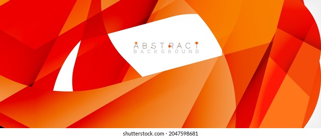Fondo abstracto geométrico - formas abstractas multicolores sobre blanco. Ilustración vectorial para fondo de escritorio, pancarta, fondo, página de aterrizaje