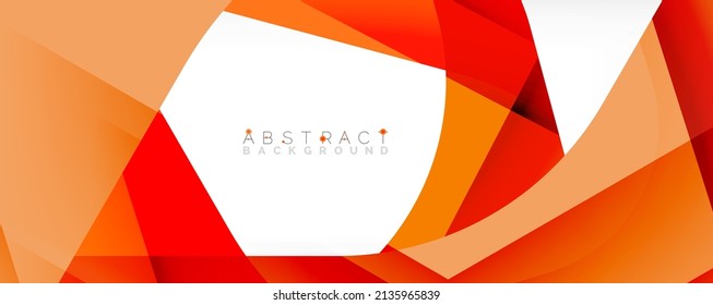Geometric abstract background - multicolored abstract shapes on white. Vector Illustration For Wallpaper, Banner, Background, Landing Page