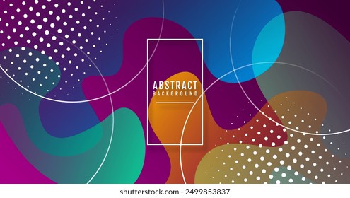 Geometric abstract background on bright space with waves effect decoration. Graphic design element with modern shape style. Dynamic colors concept for web, flyer, poster, card, or brochure cover