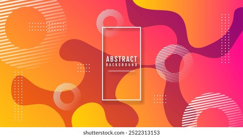 Geometrischer abstrakter Hintergrund auf hellem Raum mit Wellen Effekt Dekoration. Grafikdesign-Element mit modernem Formstil. Dynamisches Farbkonzept für Web-, Flyer-, Poster-, Karten- oder Broschürencover