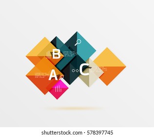 Geometric abstract background with option infographic. Vector template background for workflow layout, diagram, number options or web design