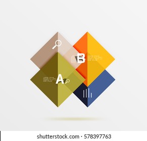 Geometric abstract background with option infographic. Vector template background for workflow layout, diagram, number options or web design