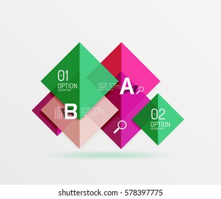 Geometric abstract background with option infographic. Vector template background for workflow layout, diagram, number options or web design