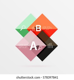 Geometric abstract background with option infographic. Vector template background for workflow layout, diagram, number options or web design