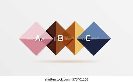 Geometrischer abstrakter Hintergrund mit optionaler Infografik. Vektorvorlagenhintergrund für das Workflowlayout, -diagramm, -nummeroptionen oder Webdesign
