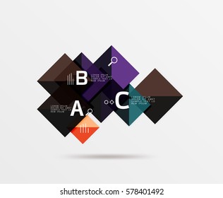 Geometric abstract background with option infographic. Vector template background for workflow layout, diagram, number options or web design