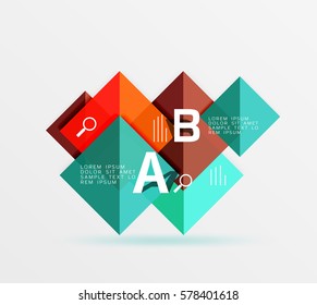 Geometric abstract background with option infographic. Vector template background for workflow layout, diagram, number options or web design