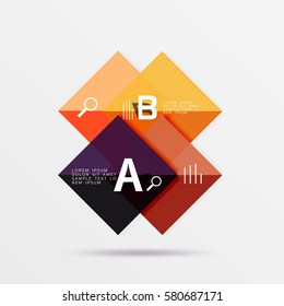 Geometric abstract background with option infographic. Vector template background for workflow layout, diagram, number options or web design