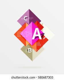 Fondo geométrico abstracto con opción infográfica. Fondo de plantilla de vector para diseño de flujo de trabajo, diagrama, opciones de número o diseño web