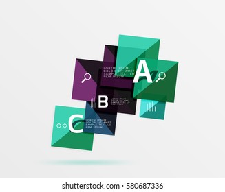 Geometric abstract background with option infographic. Vector template background for workflow layout, diagram, number options or web design