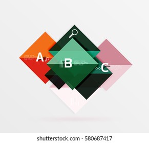 Geometric abstract background with option infographic. Vector template background for workflow layout, diagram, number options or web design