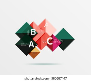 Geometric abstract background with option infographic. Vector template background for workflow layout, diagram, number options or web design