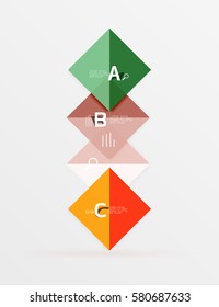 Geometrischer abstrakter Hintergrund mit optionaler Infografik. Vektorvorlagenhintergrund für das Workflowlayout, -diagramm, -nummeroptionen oder Webdesign