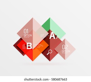 Fondo geométrico abstracto con opción infográfica. Fondo de plantilla de vector para diseño de flujo de trabajo, diagrama, opciones de número o diseño web