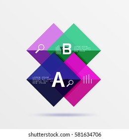 Geometric abstract background with option infographic. Vector template background for workflow layout, diagram, number options or web design