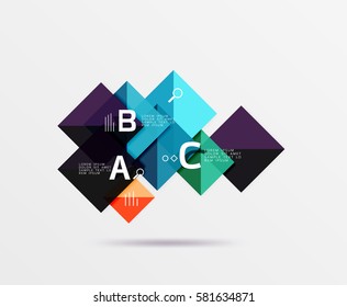 Geometric abstract background with option infographic. Vector template background for workflow layout, diagram, number options or web design