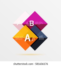 Geometric abstract background with option infographic. Vector template background for workflow layout, diagram, number options or web design