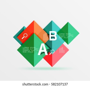 Fondo geométrico abstracto con opción infográfica. Fondo de plantilla de vector para diseño de flujo de trabajo, diagrama, opciones de número o diseño web