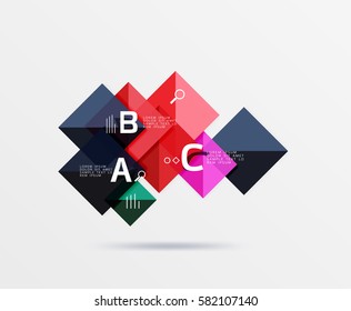 Geometric abstract background with option infographic. Vector template background for workflow layout, diagram, number options or web design