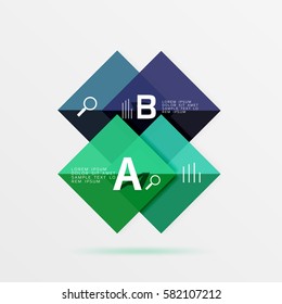 Geometric abstract background with option infographic. Vector template background for workflow layout, diagram, number options or web design