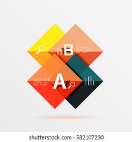Geometric abstract background with option infographic. Vector template background for workflow layout, diagram, number options or web design
