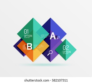 Geometric abstract background with option infographic. Vector template background for workflow layout, diagram, number options or web design