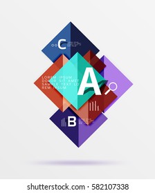 Geometric abstract background with option infographic. Vector template background for workflow layout, diagram, number options or web design