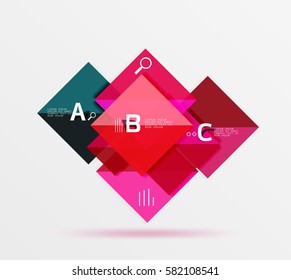Geometric abstract background with option infographic. Vector template background for workflow layout, diagram, number options or web design