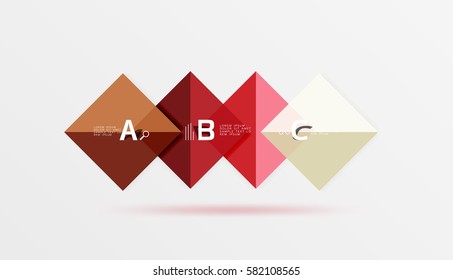 Fondo geométrico abstracto con opción infográfica. Fondo de plantilla de vector para diseño de flujo de trabajo, diagrama, opciones de número o diseño web