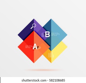 Geometric abstract background with option infographic. Vector template background for workflow layout, diagram, number options or web design