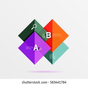 Geometric abstract background with option infographic. Vector template background for workflow layout, diagram, number options or web design