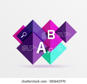Geometric abstract background with option infographic. Vector template background for workflow layout, diagram, number options or web design