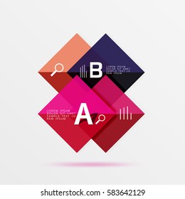 Geometric abstract background with option infographic. Vector template background for workflow layout, diagram, number options or web design
