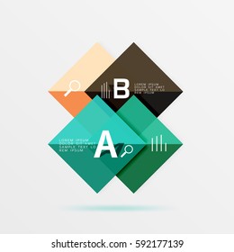 Geometric abstract background with option infographic. Vector template background for workflow layout, diagram, number options or web design