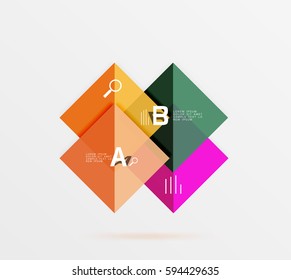 Geometric abstract background with option infographic. Vector template background for workflow layout, diagram, number options or web design