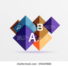 Geometric abstract background with option infographic. Vector template background for workflow layout, diagram, number options or web design