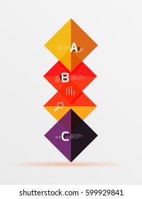 Geometric abstract background with option infographic. Vector template background for workflow layout, diagram, number options or web design