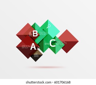 Geometric abstract background with option infographic. Vector template background for workflow layout, diagram, number options or web design