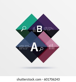 Geometric abstract background with option infographic. Vector template background for workflow layout, diagram, number options or web design