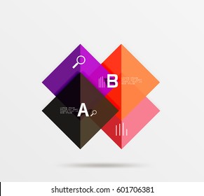 Geometric abstract background with option infographic. Vector template background for workflow layout, diagram, number options or web design