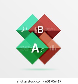 Fondo geométrico abstracto con opción infográfica. Fondo de plantilla de vector para diseño de flujo de trabajo, diagrama, opciones de número o diseño web