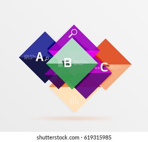 Geometric abstract background with option infographic. Vector template background for workflow layout, diagram, number options or web design