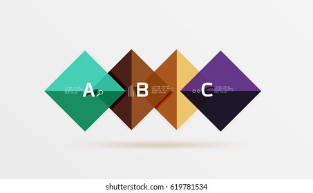 Geometric abstract background with option infographic. Vector template background for workflow layout, diagram, number options or web design