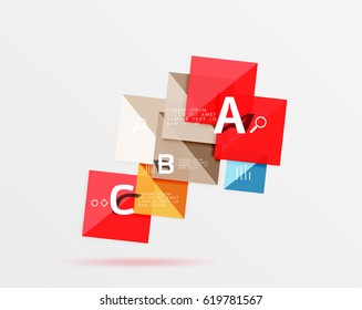 Fondo geométrico abstracto con opción infográfica. Fondo de plantilla de vector para diseño de flujo de trabajo, diagrama, opciones de número o diseño web