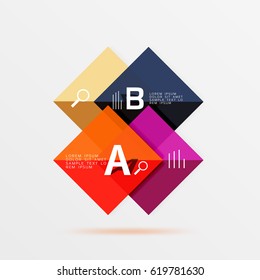 Geometric abstract background with option infographic. Vector template background for workflow layout, diagram, number options or web design