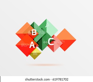 Fondo geométrico abstracto con opción infográfica. Fondo de plantilla de vector para diseño de flujo de trabajo, diagrama, opciones de número o diseño web