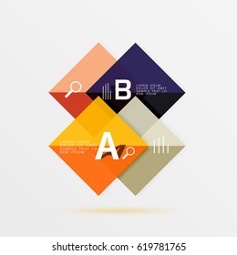 Geometric abstract background with option infographic. Vector template background for workflow layout, diagram, number options or web design
