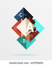 Geometric abstract background with option infographic. Vector template background for workflow layout, diagram, number options or web design