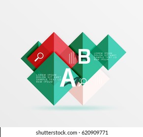 Geometric abstract background with option infographic. Vector template background for workflow layout, diagram, number options or web design